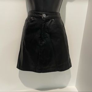 Black Leather Mini Skirt